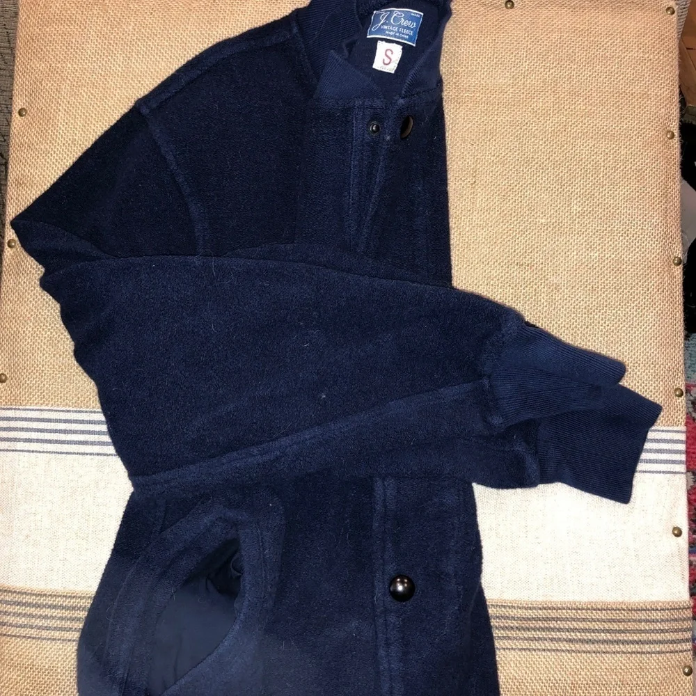 J. Crew Vintage Fleece Button Cardigan